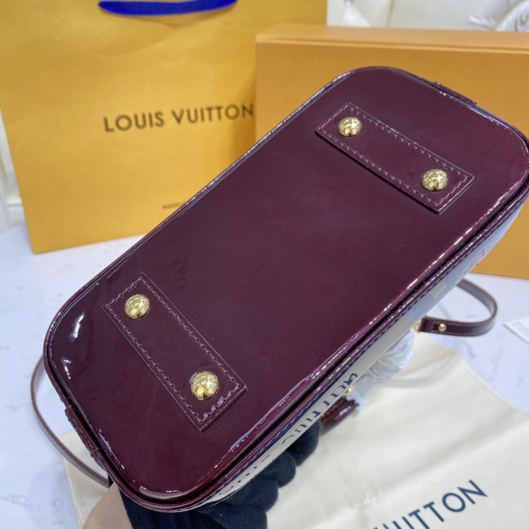 Louis Vuitton ALMA BB Monogram Handbag M91678 Amarante Red